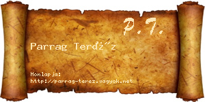 Parrag Teréz névjegykártya